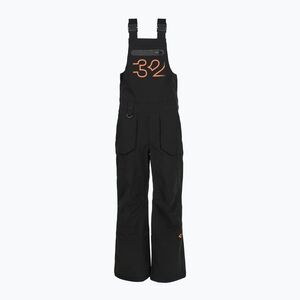 Gyerek kantáros snowboard nadrág ThirtyTwo Basement Bib black/orange (Basement Bib T.26.PTY.YBB.BK.3M.1) kép