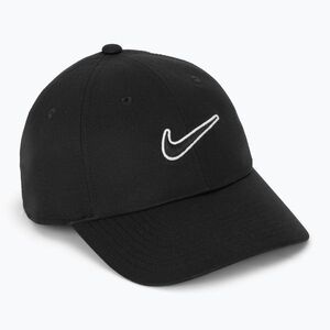 Baseball sapka Nike Club Unstructured Swoosh black/black (Club Unstructured Swoosh FB5369) kép