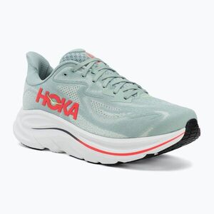 Férfi futócipők HOKA Clifton 10 Wide sage/neon flame (Clifton 10 Wide 1162032-SGNN) kép