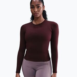Nike One Fitted női hosszú ujjú felső Dri-Fit burgundy crush/white (One Fitted Dri-Fit IM9449-652) kép