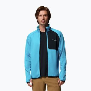 Férfi túrafelső Columbia Triple Canyon Grid Fleece Full Zip II compass blue heather/black (Triple Canyon Grid Fleece Full Zip II 2094963491) kép