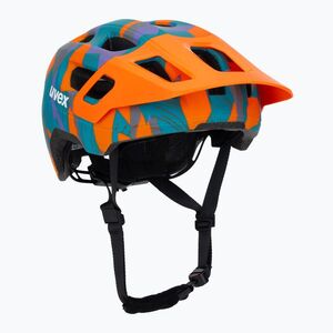 Gyermek kerékpáros sisak UVEX React Jr papaya camo matt (React Jr 41/0/707/09/15) kép
