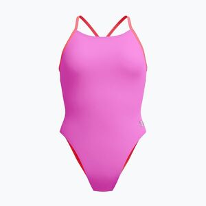 Női egyrészes fürdőruha Speedo Solid Lattice Tie-Back neon violet (Solid Lattice Tie-Back 8-00406515357) kép