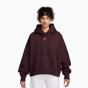 Női pulóver Nike Sportswear Phoenix Fleece Oversized burgundy crush/sail (Sportswear Phoenix Fleece Oversized DQ5858-652) kép
