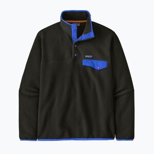 Férfi polár pulóver Patagonia Lightweight Synchilla Snap-T Pullover black w/p6 blue (Lightweight Synchilla Snap-T Pullover 25551) kép