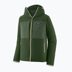 Férfi trekking pulóver Patagonia R2 TechFace Hoody treeline green (R2 TechFace 83732) kép
