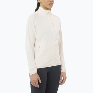 Női túra pulóver Salomon Essential Lightwarm Full Zip whisper white (Essential Lightwarm Full Zip LC2647900) kép