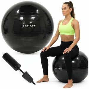 ActiGet Fitness labda pumpával 85cm - Fekete kép