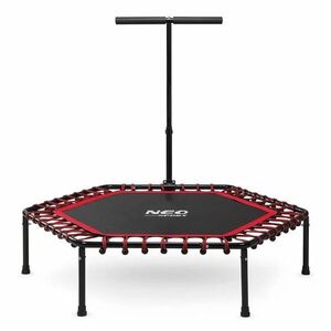 NeoSport Fitness trambulin fogantyúval 127cm - Piros, Fekete kép
