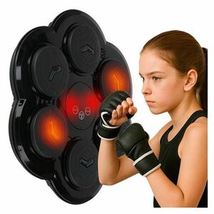 Zenei Box Fali Edzőgép - LED, Bluetooth, Kesztyűvel kép