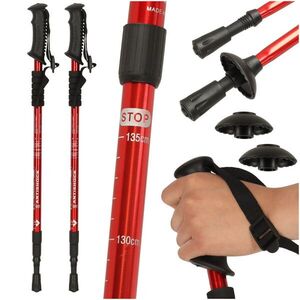 Nordic walking botok összecsukható 2 db piros kép