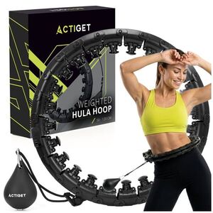 ActiGet állítható súlyozott Hulahopp karika - Fekete kép