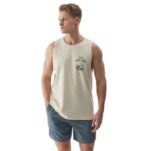 Férfi ujjatlan póló 4F TSHIRT-WSS24TTSHM1319-83S-BEIGE kép