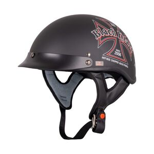 Motoros bukósisak W-TEC Black Heart V531 Iron Cross DOT jóváhagyás, levehető napellenző, puha bélés kép