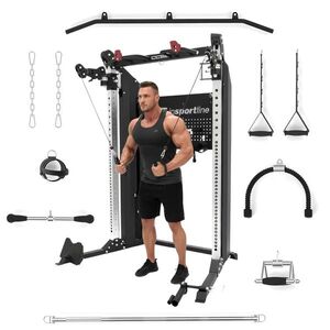 Erőkeret inSPORTline Cable Column CC550, dupla csiga, 2x90kg lapsúly, profi edzésélmény, multigrip, tucatnyi gyakorlat, 365kg kép