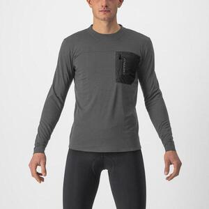 CASTELLI Hosszú ujjú kerékpáros mez - UNLIMITED MERINO - szürke kép