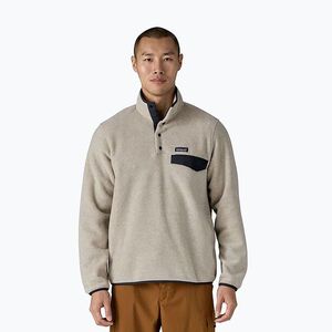 Férfi Patagonia LW Synch Snap-T P/O oatmeal heather w/smolder blue trekking pulcsi (LW Synch Snap-T P/O 25551) kép