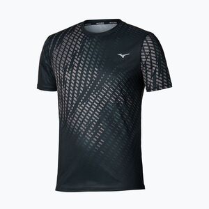 Férfi futópóló Mizuno Core Graphic Tee black/gray (Core Graphic Tee J2GAD00790) kép