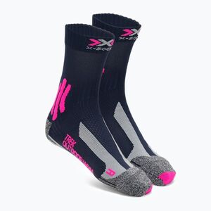 Női zokni X-Socks Trek Outdoor midnight blue/pink/lt grey melange (Trek Outdoor XSTS13S19W) kép