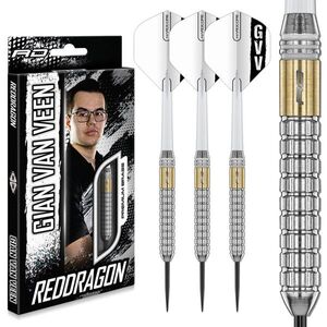 darts nyíl Red Dragon Gian van Veen, brass steeldarts, 21g kép