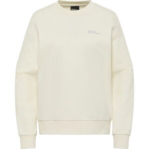 Jack Wolfskin ESSENTIAL CREWNECK W Női pulóver, fehér, méret kép