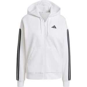 adidas ESSENTIALS 3-STRIPES HOODIE Női pulóver, fehér, méret kép