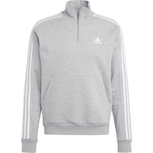 adidas 3S FL 1/4 Z Férfi pulóver, szürke, méret XXL kép