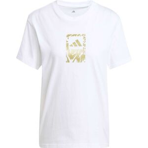 adidas TECH METALLIC TEE Női póló, fehér, méret kép