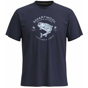 Smartwool TROUT FISCHING SHORT SLEEVE GRAPHIC TEE Férfi póló, sötétkék, méret kép