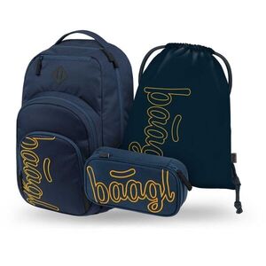 BAAGL 3 SET COOLMATE BEIGE Iskolai szett, sötétkék, méret kép