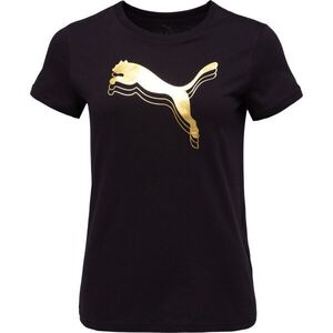 Puma ESSENTIALS METALLIC TEE Női póló, fekete, méret kép