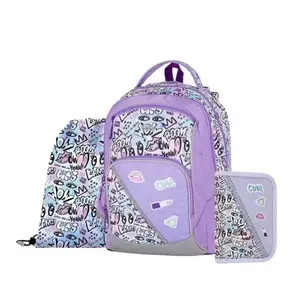 Oxybag DINO Iskolai szett, lila, méret kép