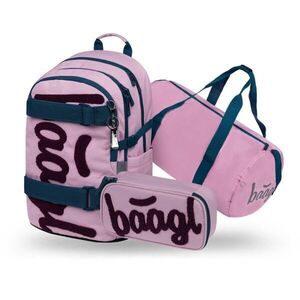 BAAGL 3 SET SKATE INDIGO Iskolai szett, rózsaszín, méret kép