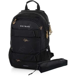 Oxybag SPORT FLOWERS Iskolai hátizsák, fekete, méret kép