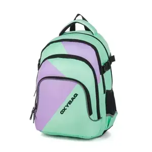 Oxybag SCOOLER CUBES Diák hátizsák, világoszöld, méret kép