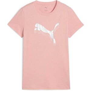 Puma ESSENTIALS METALLIC TEE Női póló, rózsaszín, méret kép