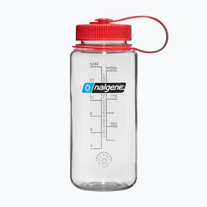 Nalgene széles szájú túravezető palack átlátszó/piros kupakkal (Wide Mouth 682021-0335) kép