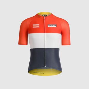 SPORTFUL Rövid ujjú kerékpáros mez - SUPERNOVA HERITAGE - kék/fehér/piros/sárga kép