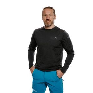 Férfi túrázó póló hosszú ujjú EVERETT TEECO Warm II grey melange kép
