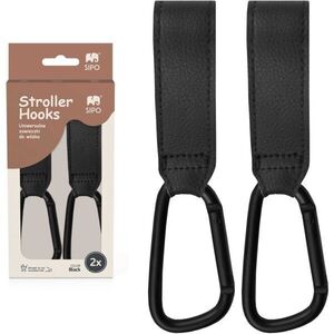 Sipo STROLLER HOOKS 2DB Babakocsi akasztók, fekete, méret kép
