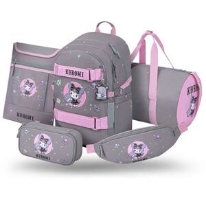 BAAGL 5 SET SKATE KUROMI Iskolai szett, szürke, méret kép