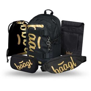 BAAGL 5 SET SKATE GOLD Iskolai szett, fekete, méret kép