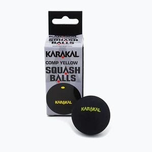 Squash labdák Karakal Comp Yellow Dot 12 db fekete. (Comp Yellow Dot Sq Balls KZ675) kép