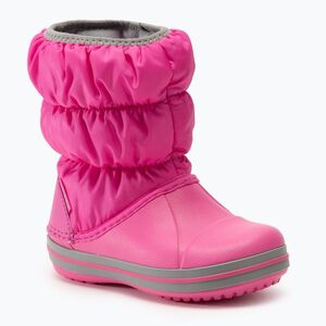 Crocs Winter Puff Kids electric pink/light grey gyerek hótaposó (Winter Puff Kids 14613) kép