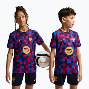 Gyerek focimez Nike FC Barcelona Dri-Fit Pre-Match noble red/mineral yellow (FC Barcelona Dri-Fit Pre-Match II1752-621) kép