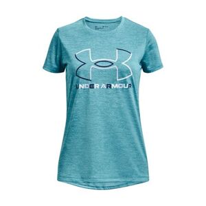 Lány edzőpóló rövid ujjú UNDER ARMOUR Tech BL Twist SS-BLU kép