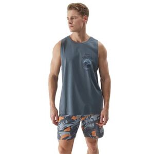 Férfi ujjatlan póló 4F TSHIRT-4FWSS24TTSHM1319-22S-ANTHRACITE kép