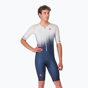 Férfi kerékpáros öltöny Castelli Core Tri belga kék/fehér (Castelli Core Tri 8625085) kép
