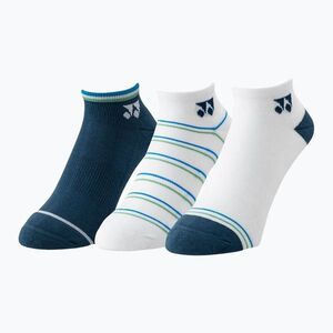 Zokni YONEX 19237 alacsony szárú 3 pár navy/white/green (19237 Low cut CO192375) kép