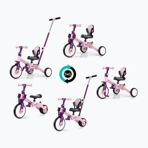 Futóbicikli Milly Mally 5w1 Optimus Max pink (5w1 Optimus Max 6267) kép